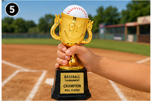 Load image into Gallery viewer, Happy Cup Trophy 6" Tall with Custom Gold Plate , Personalized Engraving Gifts shipped from USA.
