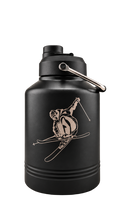 Load image into Gallery viewer, Personalized Polar Camel Insulated Jug, 64 oz or 128 oz, Black Stainless Steel, Laser Engraved