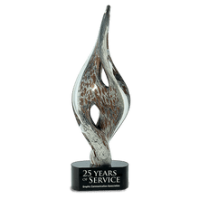 Load image into Gallery viewer, 15" Twist Spire Art Glass Size, Personalized Engraving Gifts shipped from USA.