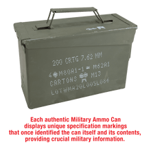 Load image into Gallery viewer, 30 Caliber Army Surplus Steel Can, Personalized Engraving Gifts shipped from USA.