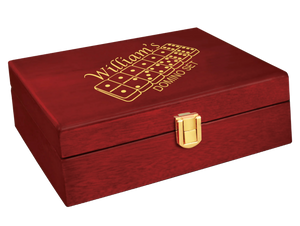 Custom Double Twelves Dominos Set with 91 Dominos in Luxury Rosewood Smooth Finish Gift Box
