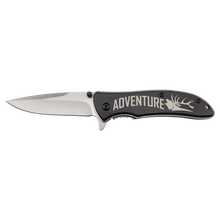 Load image into Gallery viewer, Bison River 4 1/4" Pocket Knife, Anodized Aluminum/Stainless Steel, Personalized Engraving Gifts shipped from USA.