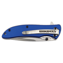 Load image into Gallery viewer, Bison River 4 1/4" Pocket Knife, Anodized Aluminum/Stainless Steel, Personalized Engraving Gifts shipped from USA.
