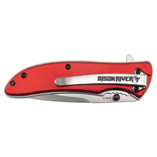 Load image into Gallery viewer, Bison River 4 1/4" Pocket Knife, Anodized Aluminum/Stainless Steel, Personalized Engraving Gifts shipped from USA.