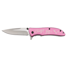 Load image into Gallery viewer, Bison River 4 1/4" Pocket Knife, Anodized Aluminum/Stainless Steel, Personalized Engraving Gifts shipped from USA.