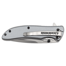 Load image into Gallery viewer, Bison River 4 1/4" Pocket Knife, Anodized Aluminum/Stainless Steel, Personalized Engraving Gifts shipped from USA.