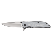 Load image into Gallery viewer, Bison River 4 1/4" Pocket Knife, Anodized Aluminum/Stainless Steel, Personalized Engraving Gifts shipped from USA.