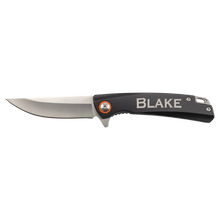 Load image into Gallery viewer, Bison River 4" Pocket Knife with Ball Bearing Open Mechanism, Anodized Aluminum/Stainless Steel, Personalized Engraving Gifts shipped from USA.