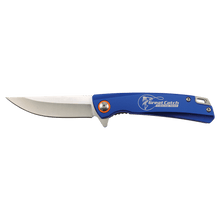 Load image into Gallery viewer, Bison River 4" Pocket Knife with Ball Bearing Open Mechanism, Anodized Aluminum/Stainless Steel, Personalized Engraving Gifts shipped from USA.