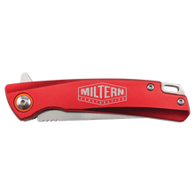 Load image into Gallery viewer, Bison River 4" Pocket Knife with Ball Bearing Open Mechanism, Anodized Aluminum/Stainless Steel, Personalized Engraving Gifts shipped from USA.