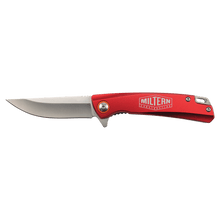Load image into Gallery viewer, Bison River 4" Pocket Knife with Ball Bearing Open Mechanism, Anodized Aluminum/Stainless Steel, Personalized Engraving Gifts shipped from USA.