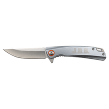 Load image into Gallery viewer, Bison River 4" Pocket Knife with Ball Bearing Open Mechanism, Anodized Aluminum/Stainless Steel, Personalized Engraving Gifts shipped from USA.