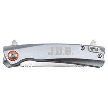 Load image into Gallery viewer, Bison River 4" Pocket Knife with Ball Bearing Open Mechanism, Anodized Aluminum/Stainless Steel, Personalized Engraving Gifts shipped from USA.