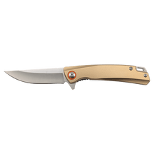 Load image into Gallery viewer, Bison River 4" Pocket Knife with Ball Bearing Open Mechanism, Anodized Aluminum/Stainless Steel, Personalized Engraving Gifts shipped from USA.