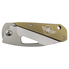 Load image into Gallery viewer, Bison River 3 1/2" Pocket Knife, Anodized Aluminum/Stainless Steel, Personalized Engraving Gifts shipped from USA.