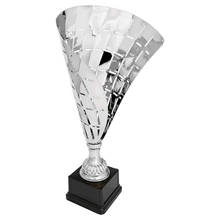Load image into Gallery viewer, Silver/Gold Metal Flag Cup Trophy with free custom plate, Personalized Engraving Gifts shipped from USA.