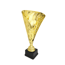 Load image into Gallery viewer, Silver/Gold Metal Flag Cup Trophy with free custom plate, Personalized Engraving Gifts shipped from USA.