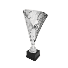 Load image into Gallery viewer, Silver/Gold Metal Flag Cup Trophy with free custom plate, Personalized Engraving Gifts shipped from USA.