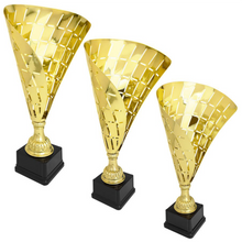 Load image into Gallery viewer, Silver/Gold Metal Flag Cup Trophy with free custom plate, Personalized Engraving Gifts shipped from USA.