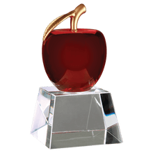 Load image into Gallery viewer, 6" Red Crystal Apple with Clear Base, Personalized Engraving Gifts shipped from USA.