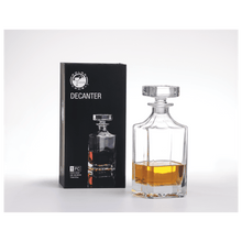 Load image into Gallery viewer, Custom 750ml Square Glass Decanter Set with Four Glasses and Gift Box
