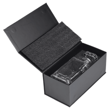 Load image into Gallery viewer, Custom 750ml Square Glass Decanter Set with Four Glasses and Gift Box