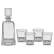 Load image into Gallery viewer, 750ML 12" Tequila Decanter Set with Four 8 oz. Glasses in a Black Gift Box with Printed Paper Sleeve. Personalized Engraving Gifts shipped from USA.