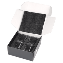 Load image into Gallery viewer, Custom 750ml Square Glass Decanter Set with Four Glasses and Gift Box