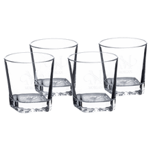 Load image into Gallery viewer, Custom 750ml Square Glass Decanter Set with Four Glasses and Gift Box