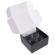 Load image into Gallery viewer, 750ml Flat Round Glass Decanter Set with Four 10 oz. Rocks Glasses. Personalized Engraving Gifts shipped from USA.