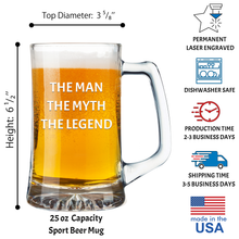 Load image into Gallery viewer, 25 oz. Custom Beer Mug with Handle