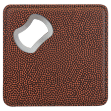 Load image into Gallery viewer, Custom 4" x 4" Square Laser Leatherette Bottle Opener Coaster, Personalized Engraving Gifts shipped from USA.