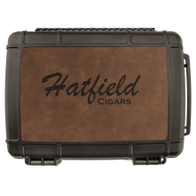 Load image into Gallery viewer, Travel Cigar Case - Laserable Leatherette, Creekside Collection, Dark Brown