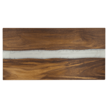 Load image into Gallery viewer, Acacia with White Pearl Resin Serving Board, Personalized Engraving Gifts shipped from USA.