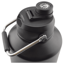 Load image into Gallery viewer, Personalized Polar Camel Insulated Jug, 64 oz or 128 oz, Black Stainless Steel, Laser Engraved