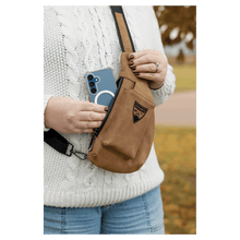 Load image into Gallery viewer, Custom Crescent Bag - Laserable Leatherette, Creekside Collection, Personalized Engraving Gifts shipped from USA.
