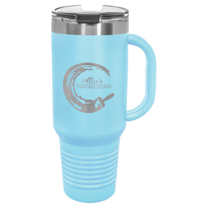 Custom Polar Camel 40 oz. Travel Mug with Handle, Straw Included