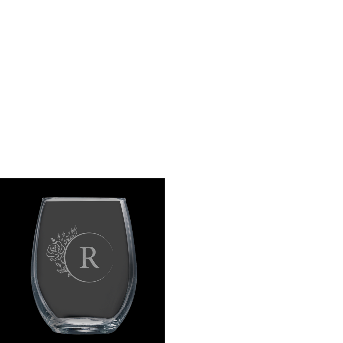 Custom 9oz Stemless Wine Glass – Art Laser Engraving