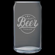 Load image into Gallery viewer, Custom 16 oz. Can Glass