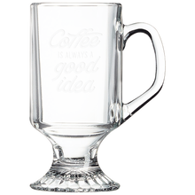 Load image into Gallery viewer, Custom 10 oz. Clear Footed Coffee Mug