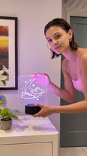 Load image into Gallery viewer, Custom LED Acrylic Sign with RGB Light Base, Engraved Acrylic Display, 16 Color LED Night Light Cocktail Menu, Bar Sign, Logo Display