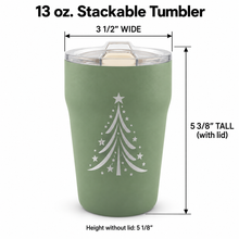 Load image into Gallery viewer, Engraved Christmas Tumbler, 13 oz Polar Camel Ceramic-Lined Coffee Cup with Slider Lid, 25 Holiday Designs, 8 Colors Personalized Engraving Gifts shipped from USA.
