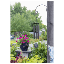 Load image into Gallery viewer, Black Powder Coated Aluminum Wind Chime, Personalized Engraving Gifts shipped from USA.