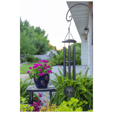 Load image into Gallery viewer, Black Powder Coated Aluminum Wind Chime, Personalized Engraving Gifts shipped from USA.