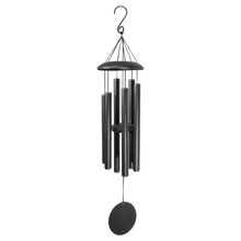 Load image into Gallery viewer, Black Powder Coated Aluminum Wind Chime, Personalized Engraving Gifts shipped from USA.