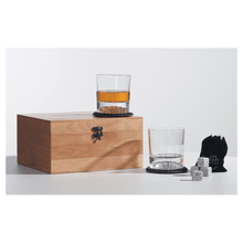 Load image into Gallery viewer, Red Alder Whiskey Set with Two 9 oz. Glasses, Two 4" Slate Coasters and Eight Granite Whiskey Stones