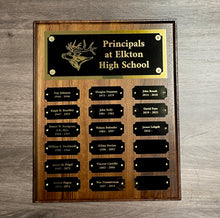 Load image into Gallery viewer, Walnut Complete Perpetual Plaque-24 Name Plates