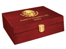 Load image into Gallery viewer, Custom Double Twelves Dominos Set with 91 Dominos in Luxury Rosewood Smooth Finish Gift Box