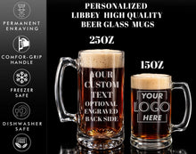 Load image into Gallery viewer, Custom Sport Beer Mug with Handle, Personalized Engraving Gifts shipped from USA.