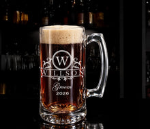 Load image into Gallery viewer, Custom Sport Beer Mug with Handle, Personalized Engraving Gifts shipped from USA.